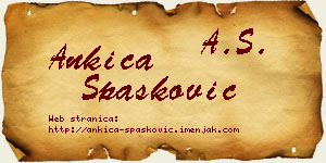 Ankica Spasković vizit kartica